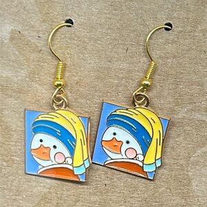 Duck With Pearl Earring
